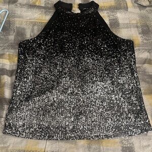 Cable & Gauge Black Sequin Blouse